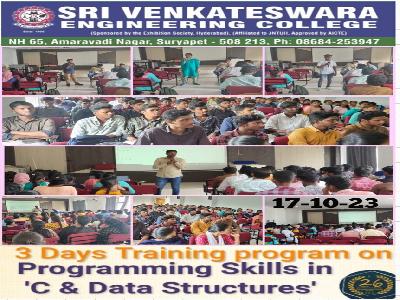 3-DAY TRAINING PROGRAM ON PROGRAMMING SKILLS IN  